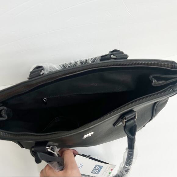 ITALIAN FASHION BAG MEDIUM BLACK PURSE BRAND NEW WITH TAGS - Picture 5 of 6